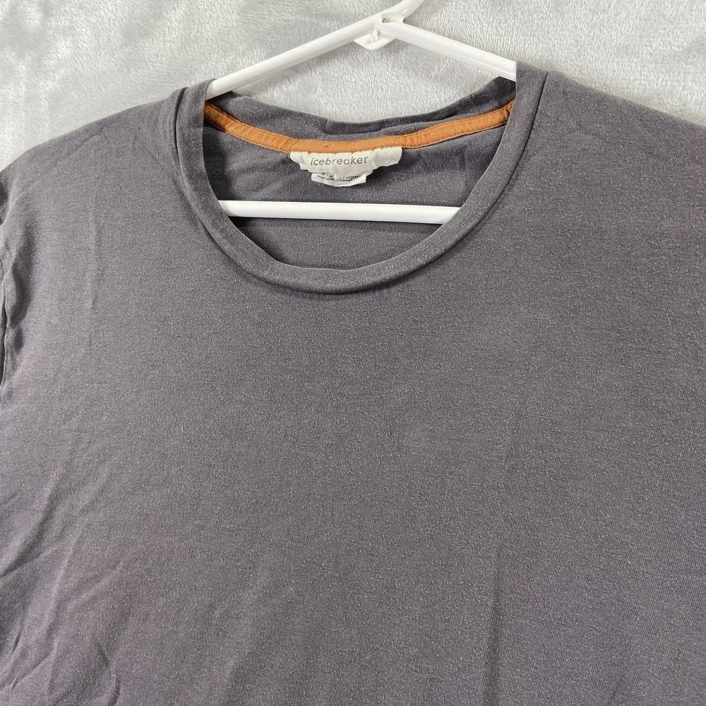 Icebreaker T-Shirt Mens Medium Crew Neck Short Sleeve Cotton Lyocell Pullover